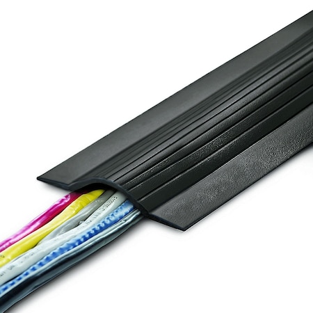 Electriduct Cable Protector, 5 ft L, Rubber, Black CC-RI-CPL5-BK